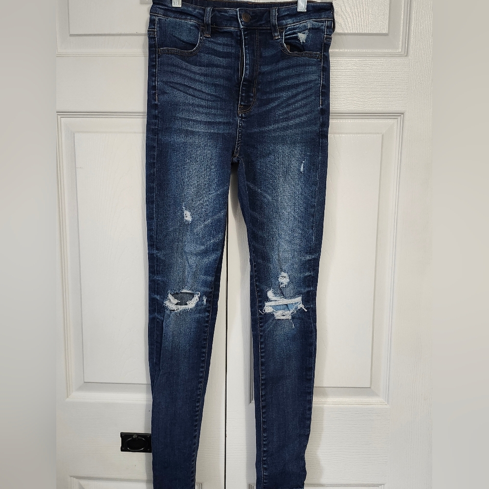 American Eagle Outfitters Blue Super Stretch Jeans